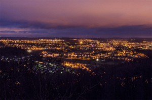 Lumières de nuit sur la vallée du Doubs